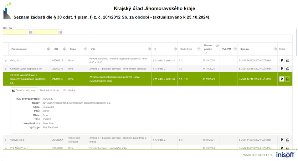 ESPIOweb pro publikování dat