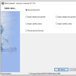 Operace s daty – export dat do programů IS ENVITA a EVI 8 pomocí průvodce